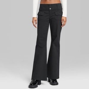 Low Rise Flare Chino Pants